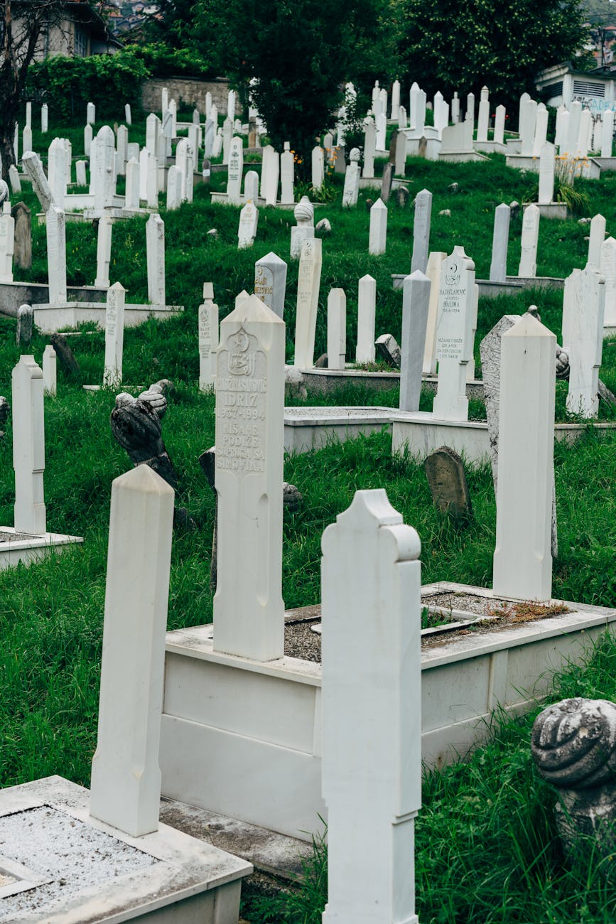 gravestones in the cemetery